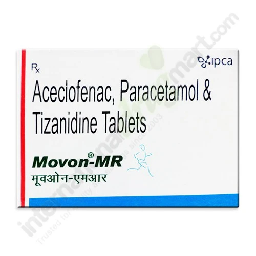 Aceclofenac-Paracetamol-Tizanidine 100mg-500mg-2mg