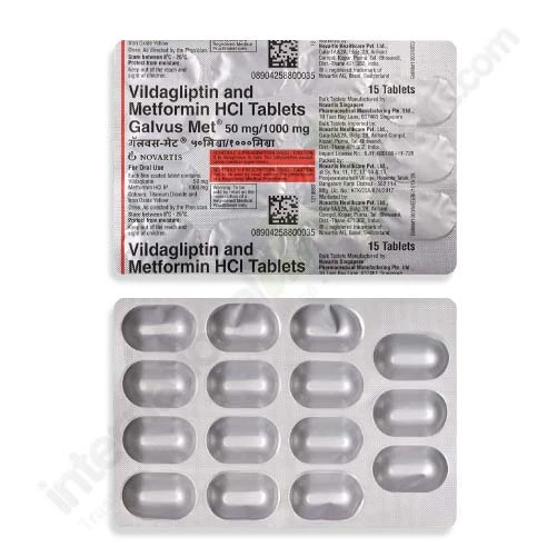 Vildagliptin-Metformin 50mg-1000mg