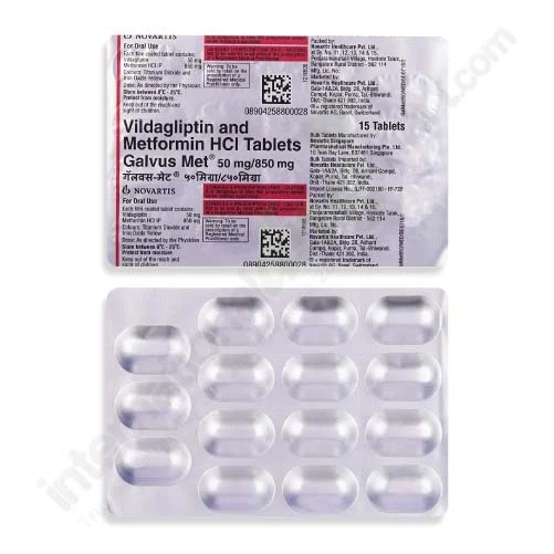 Vildagliptin-Metformin 50mg-850mg