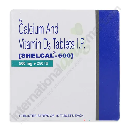 Shelcal 500mg (Calcium-Vitamin D3)